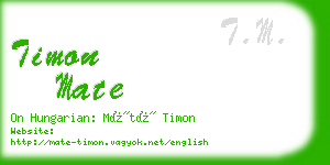 timon mate business card